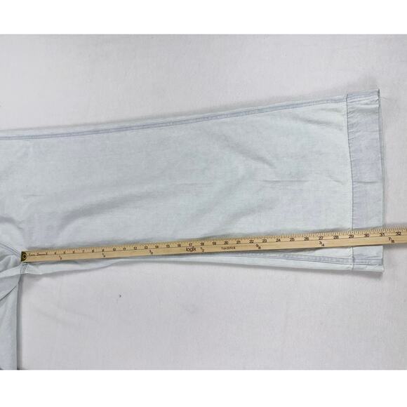 Zara Women's High Rise Loose Wide Leg Jean Size 12 Light Blue Wash Trouser - Picture 15 of 16